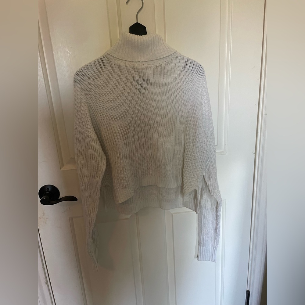 forever 21 white turtle neck sweater